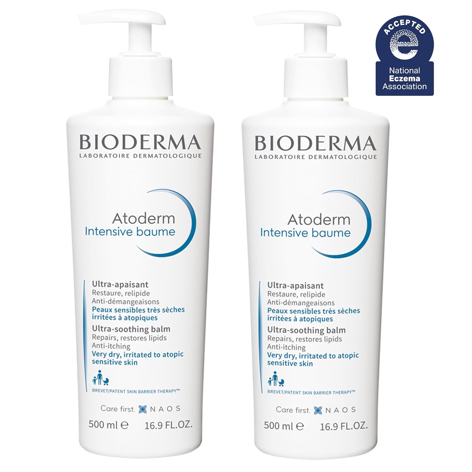 Bioderma Atoderm Intensive Balm, Hydrating Balm for Dry to Atopic Sensitive Skin, Face & Body Moisturizer with Ultra Soothing Anti-Itching Formula, Fragrance-Free, Non-Greasy & Non-Sticky for Family