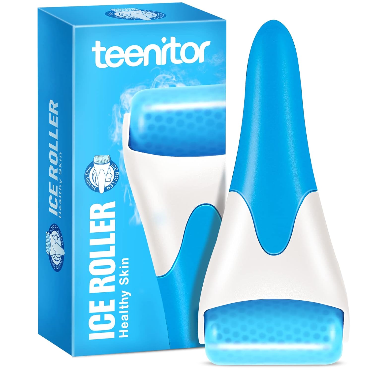 Teenitor Mint Green Ice Roller, Cold Face Roller, Ice Roller for Face & Eye Puffiness Relief, Ice Face Roller Skin Care Beauty Tools