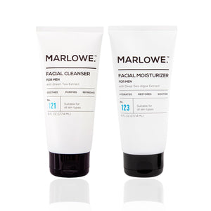 MARLOWE. No. 121 Facial Cleanser 6 oz, Daily Mens Face Wash with Natural Extracts & Antioxidants, Soothes, Purifies, Refreshes, Thick Lather, Fresh Woodsy Scent