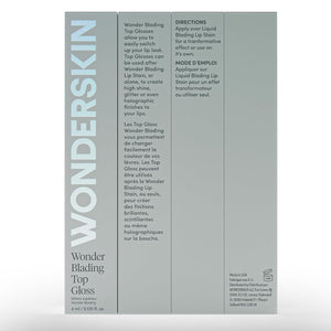 Wonderskin WONDER BLADING Top Gloss - Clear Glitter Lip Gloss, Hydrating and High Shine Finish Lip Makeup (Clear Shine)