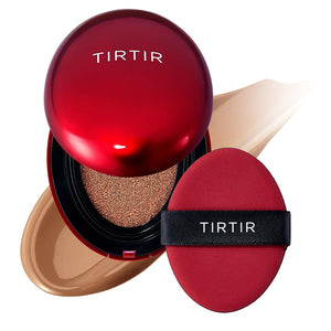 TIRTIR Mask Fit Red Cushion Foundation | Full coverage, Weightless, Skin fit, Satin Glow Finish, Korean Makeup Cushion Foundation (#23N Sand, 0.63 Fl Oz)