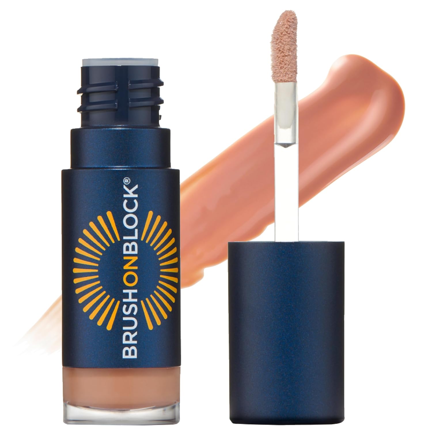 Brush On Block Sun Shine Protective Lip Oil SPF 30, Mineral Protection from UVA/UVB & Blue Light, Hydrating, Cruelty-Free, Gluten-Free, & Vegan, Fig