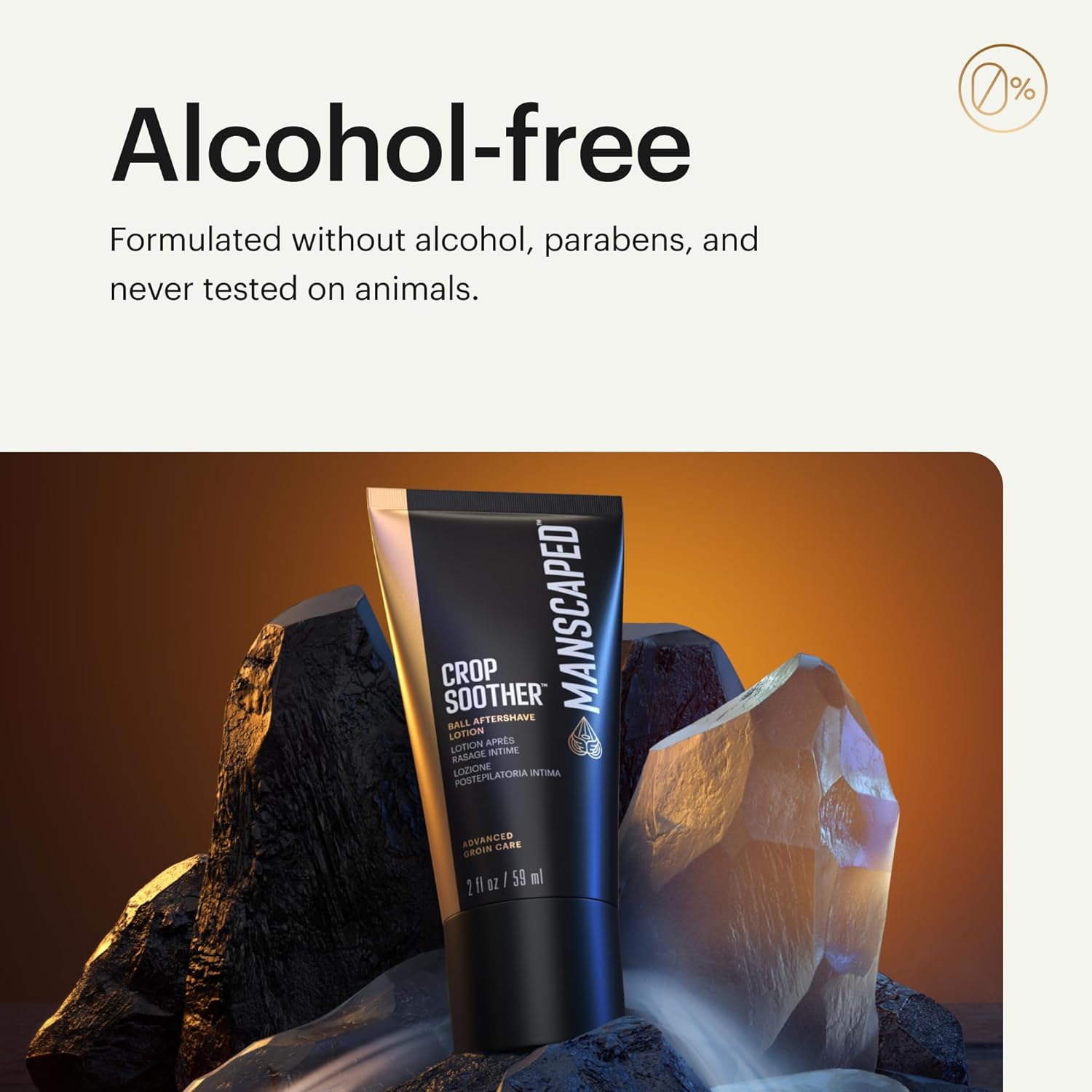 MANSCAPED® Crop Soother™ Groin Grooming Aftershave Lotion - Infused with Aloe, Colloidal Oats, Shea, Cocoa Seed Butter, Safflower Oil for Soothing & Relief