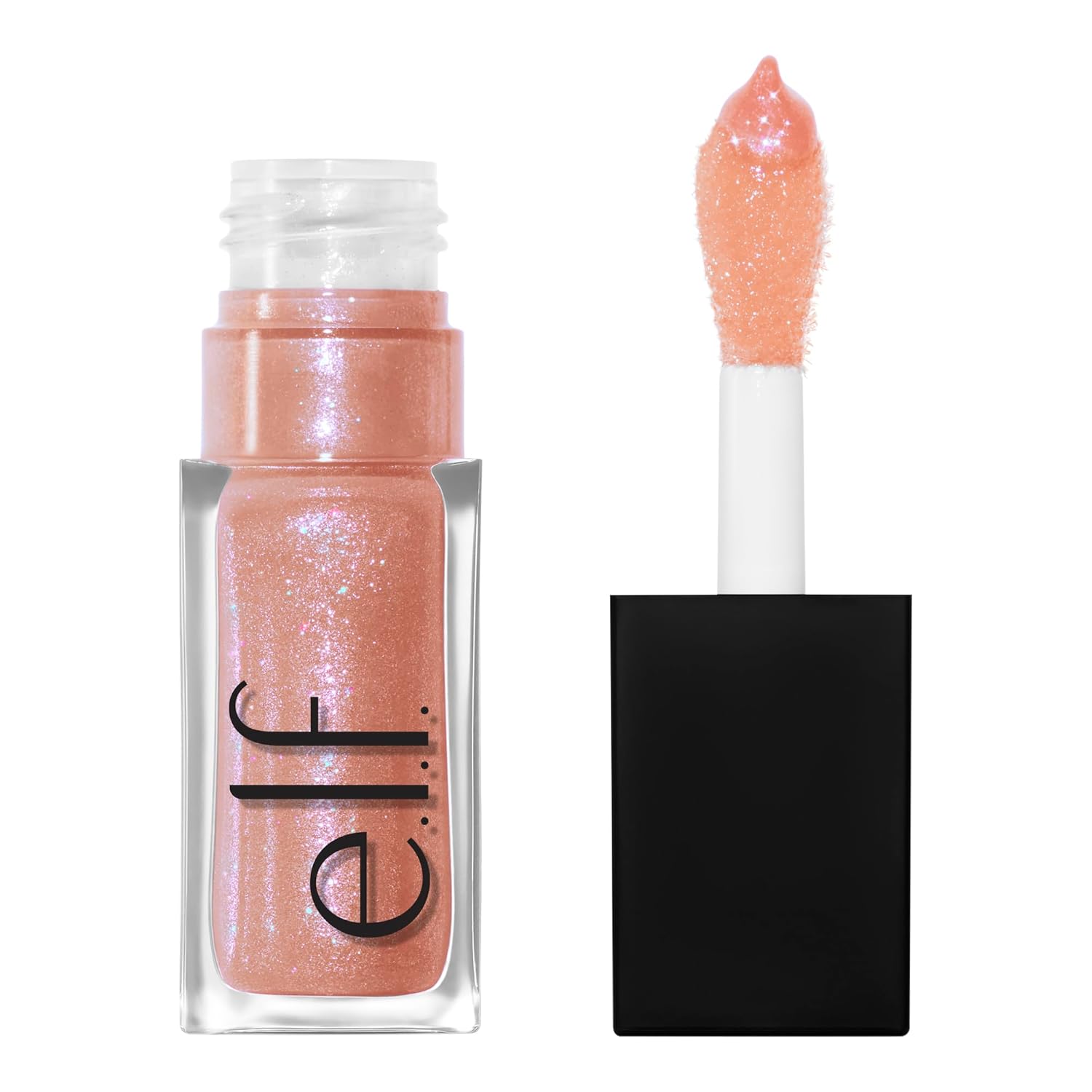 e.l.f. Glow Reviver Lip Oil, Nourishing and Hydrating with High-Shine Glimmer Finish & Sheer Wash Of Color, Minty Scent, Non-Sticky, Vegan & Cruelty-free, Super-neutral