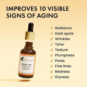 Vitamin C Face Serum - Skin Care for Dark Spots, Vitamin C Serum with Hyaluronic Acid, Ferulic Acid, & Vit E - Anti Aging and Skin Brightening, Pure Vit C Facial Care 30 ml