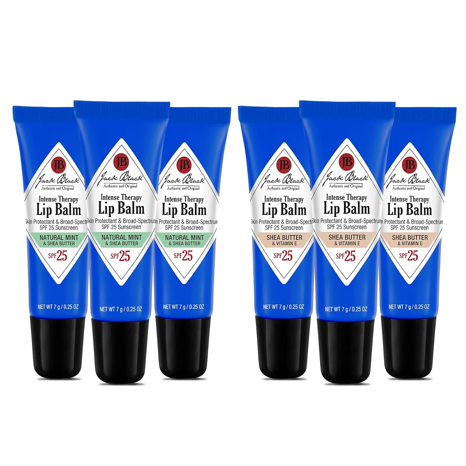 Jack Black Intense Therapy Lip Balm - Jack Black Lip Balm SPF 25 Sunscreen, SPF Lip Balm for Chapped Lips, Lip Sunscreen, Lip SPF, Lip Moisturizer for Dry Lips, Lip Balm with SPF, Lip Protection