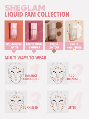 SHEGLAM Color Bloom Liquid Blush Makeup for Cheeks Matte Finish - Devoted