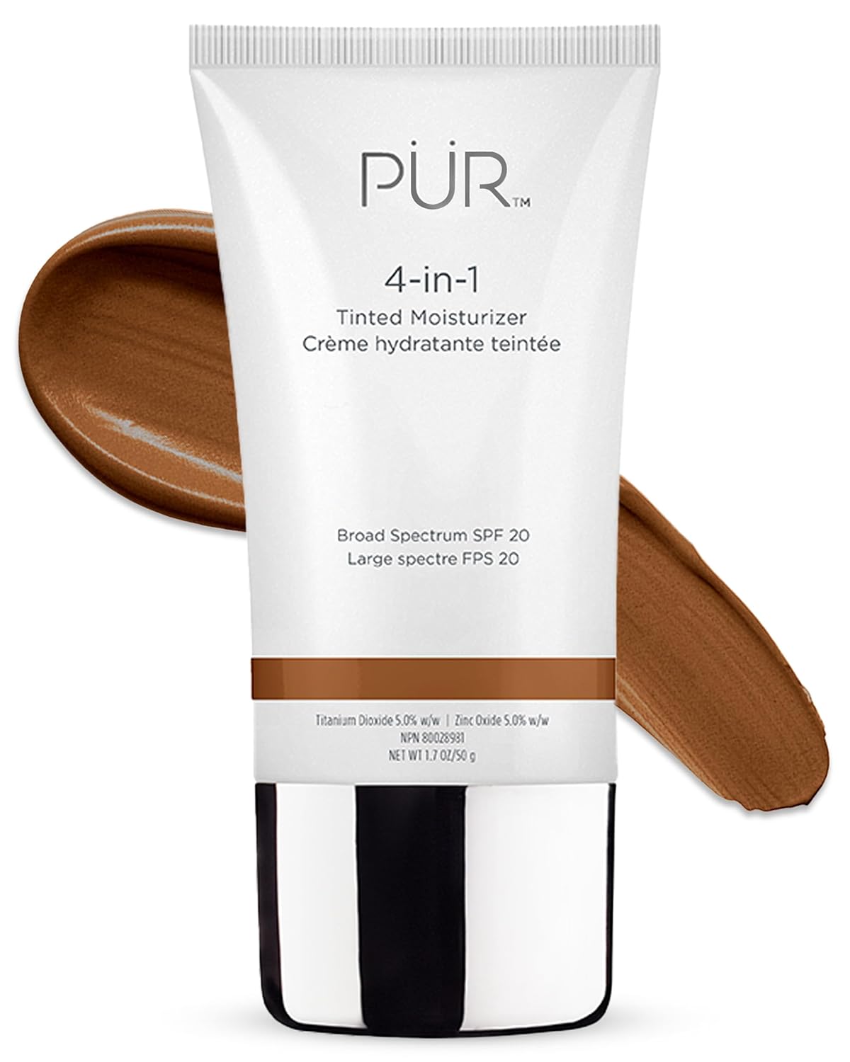 4-in-1 Tinted Moisturizer With SPF 20 - Hydrating Face Moisturizer, Primer, & Foundation With Shea Butter, Aloe Vera & Vitamin B3 - Vegan Friendly - Free of Paraben, Gluten & BPA