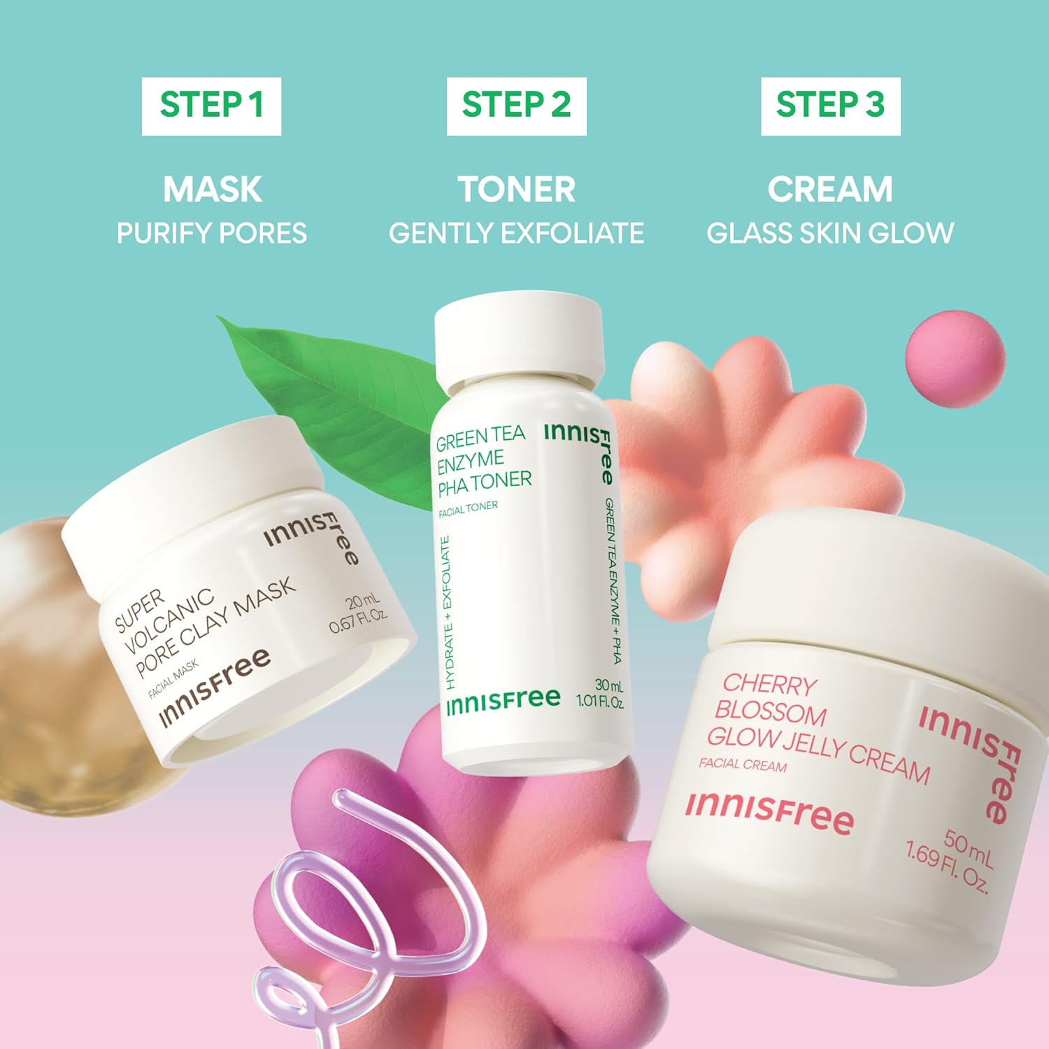 innisfree Super Volcanic Pore Clay Mask, Korean Pore Clearing Clay Mask with Volcanic Clusters and AHA