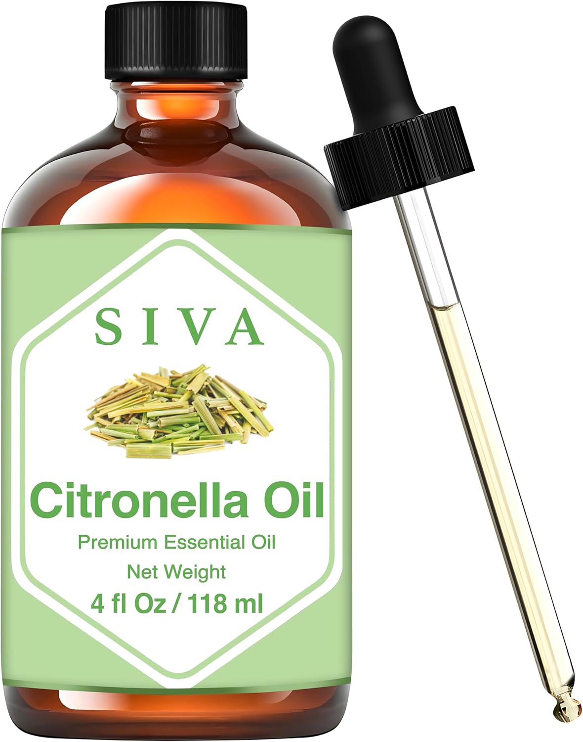 Siva Rosemary Essential Oil - 4 Fl Oz – Natural Rosemary Oil - for Diffuser, Face, Skin Care, Aromatherapy, Hair Care, Scalp and Body Massage - with Dropper