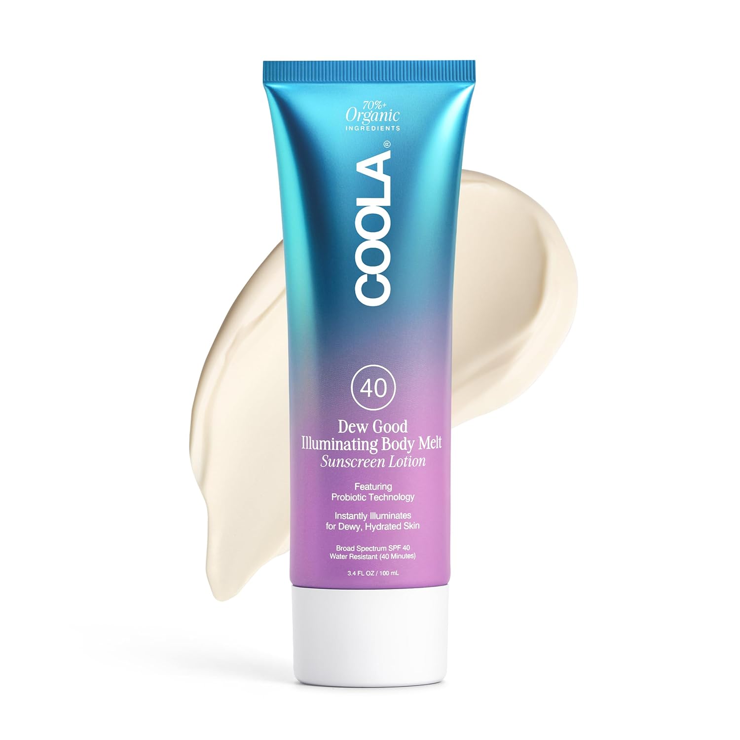 COOLA Organic Dew Good Illuminating Probiotic Serum with SPF 30, Dermatologist Tested Sunscreen with Plant-Derived BlueScreen Digital De-Stress Technology, 1.15 Fl Oz