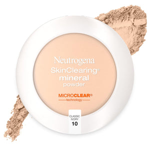 Neutrogena SkinClearing Mineral Acne-Concealing Pressed Powder Compact, Shine-Free & Oil-Absorbing Makeup with Salicylic Acid to Cover, Treat & Prevent Breakouts, Natural Beige 60,.38 oz (Pack of 2)
