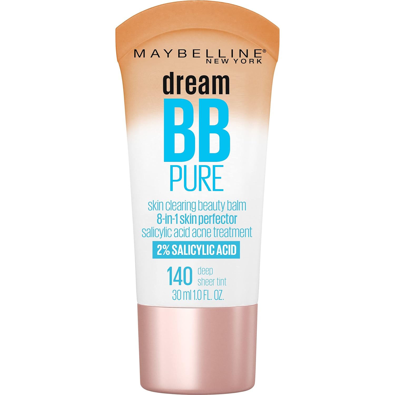 Maybelline Dream Pure Skin Clearing BB Cream, 8-in-1 Skin Perfecting Beauty Balm With 2% Salicylic Acid, Sheer Tint Coverage, Oil-Free, Light/Medium, 1 Count