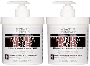 Advanced Clinicals Retinol Body Lotion + Collagen Cream Fragrance Free Face Moisturizer & Body Cream 2pc Skincare Set For Women & Men Helps Reduce Appearance Of Crepey Skin, Wrinkles, & Dry Skin, 2pc
