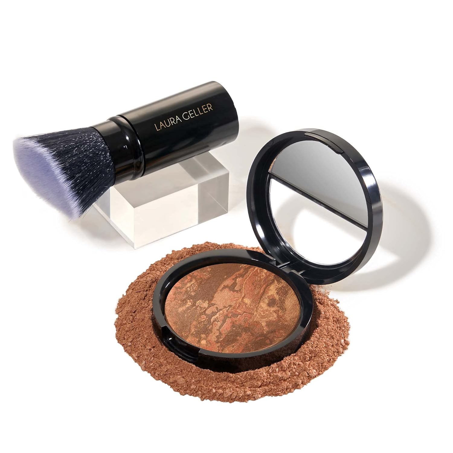 LAURA GELLER NEW YORK Baked Balance-n-Brighten Foundation with Kabuki Brush Makeup Set, Fair