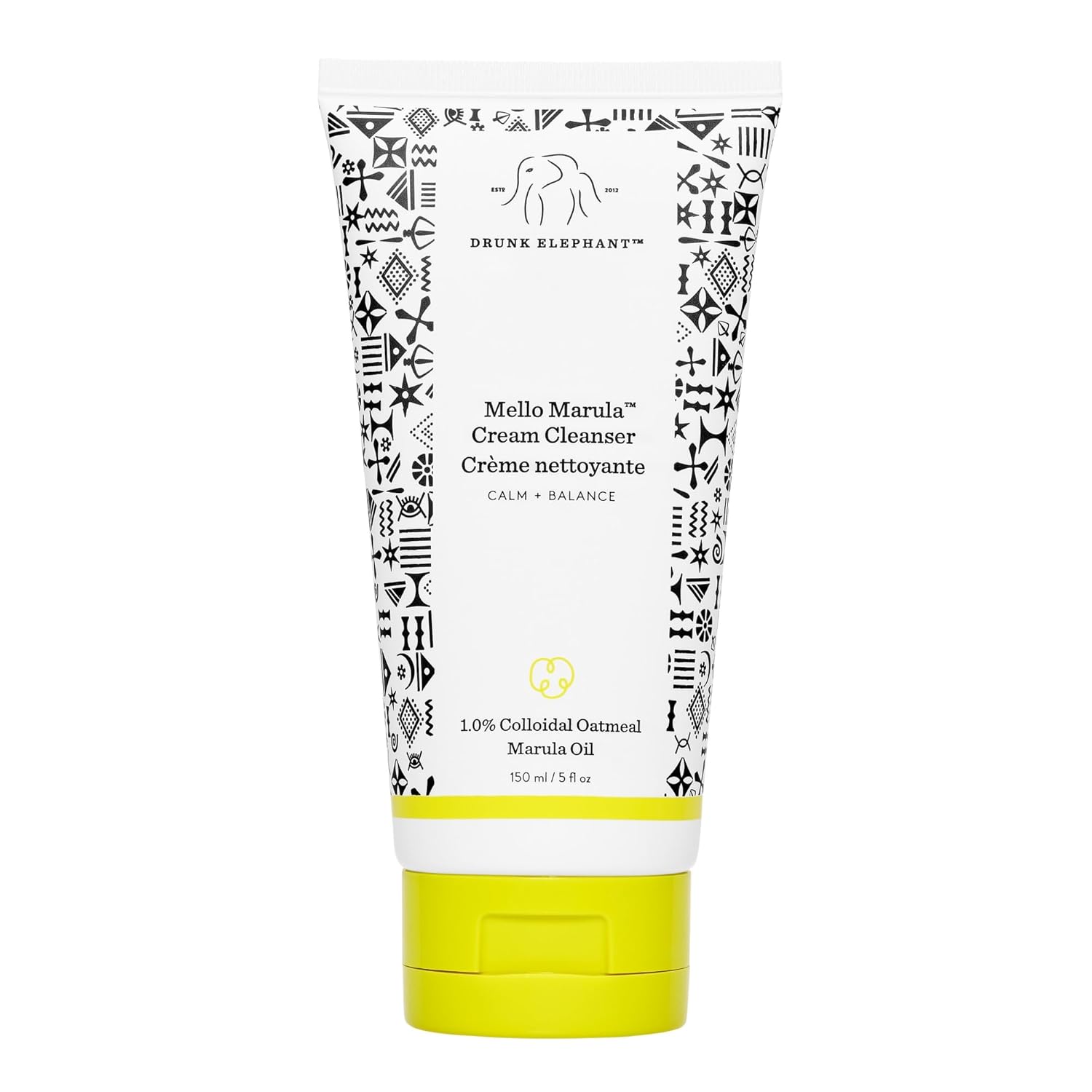 Drunk Elephant Mello Marula Cream Cleanser - 150 ml/5 fl oz - Calming Face Wash - Clean Clinical Skincare - Cruelty-Free - Dermatologist-Tested - Free of Essential Oils, Silicones, and Fragrance