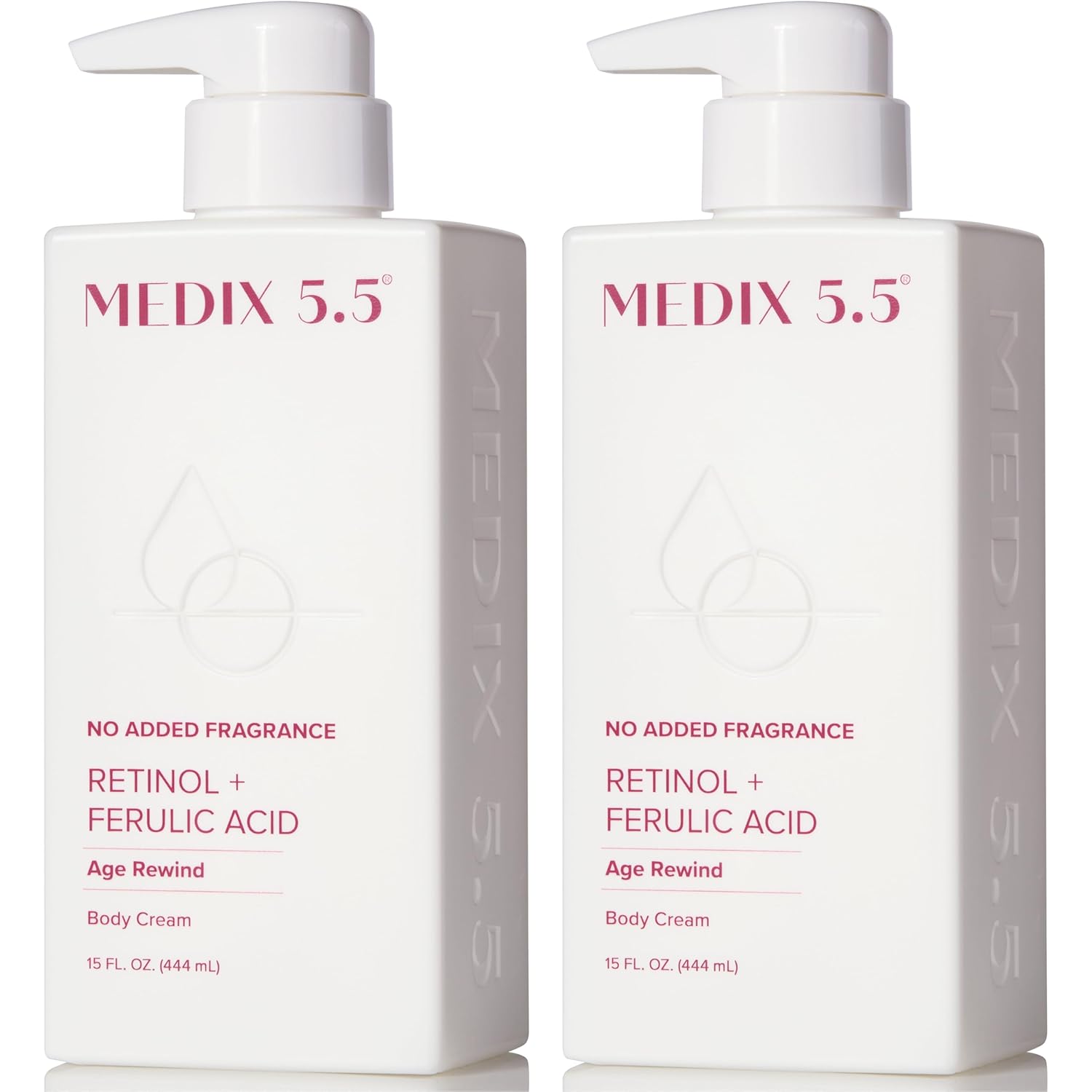 Medix 5.5 Retinol Body Lotion Skincare Moisturizer | Anti Aging Retinol Body Cream | Skin Care Tightening Lotion For Women & Men Helps Diminish Look Of Crepey Skin, Wrinkles, & Fine Lines, 2-Pack