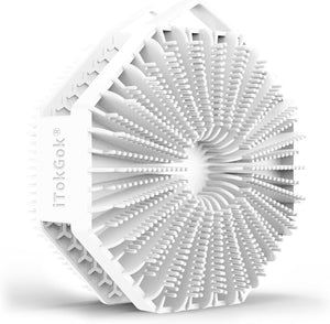 iTokGok® Premium 2-in-1 Silver-Infused Silicone Body Scrubber for Men, Double-Sided Design Body Brush Silicone Body Scrubber Exfoliating Body Brushes for All Skin, Lathers Well - Midnight Green