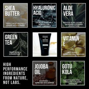 RUGGED & DAPPER - Age Defense Face Moisturizer for Men | 4oz | Hydrating Mens Face Lotion | Unscented + Anti- Aging Formula for Clear Skin | Natural Ingredients | Made in USA