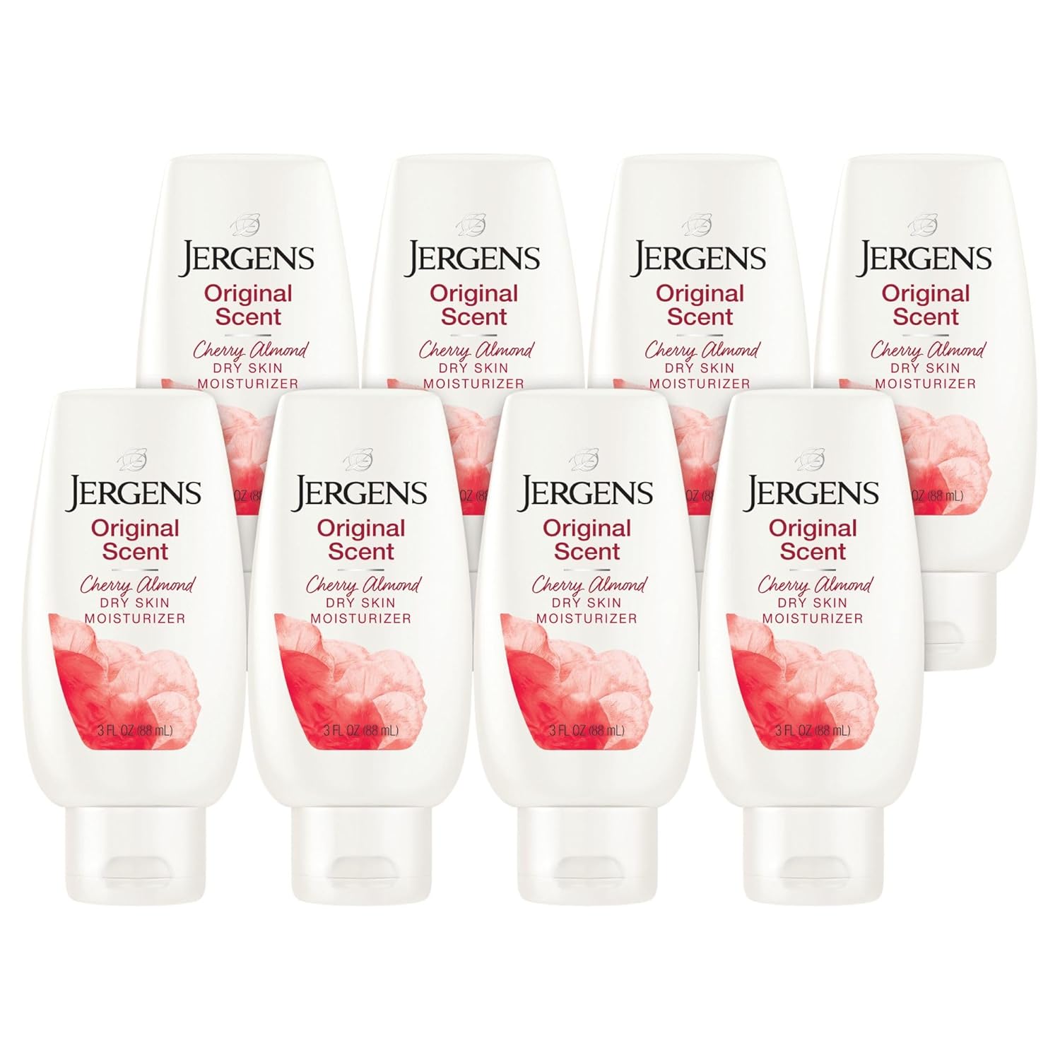 Jergens Original Scent Dry Skin Body Lotion, Hand and Body Moisturizer, Cherry Almond Essence, Dermatologist Tested, 32 Oz