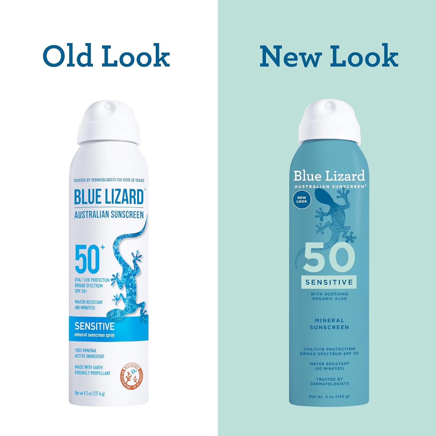 BLUE LIZARD Mineral Sunscreen Sensitive SPF 50+ Spray, 5 Ounce
