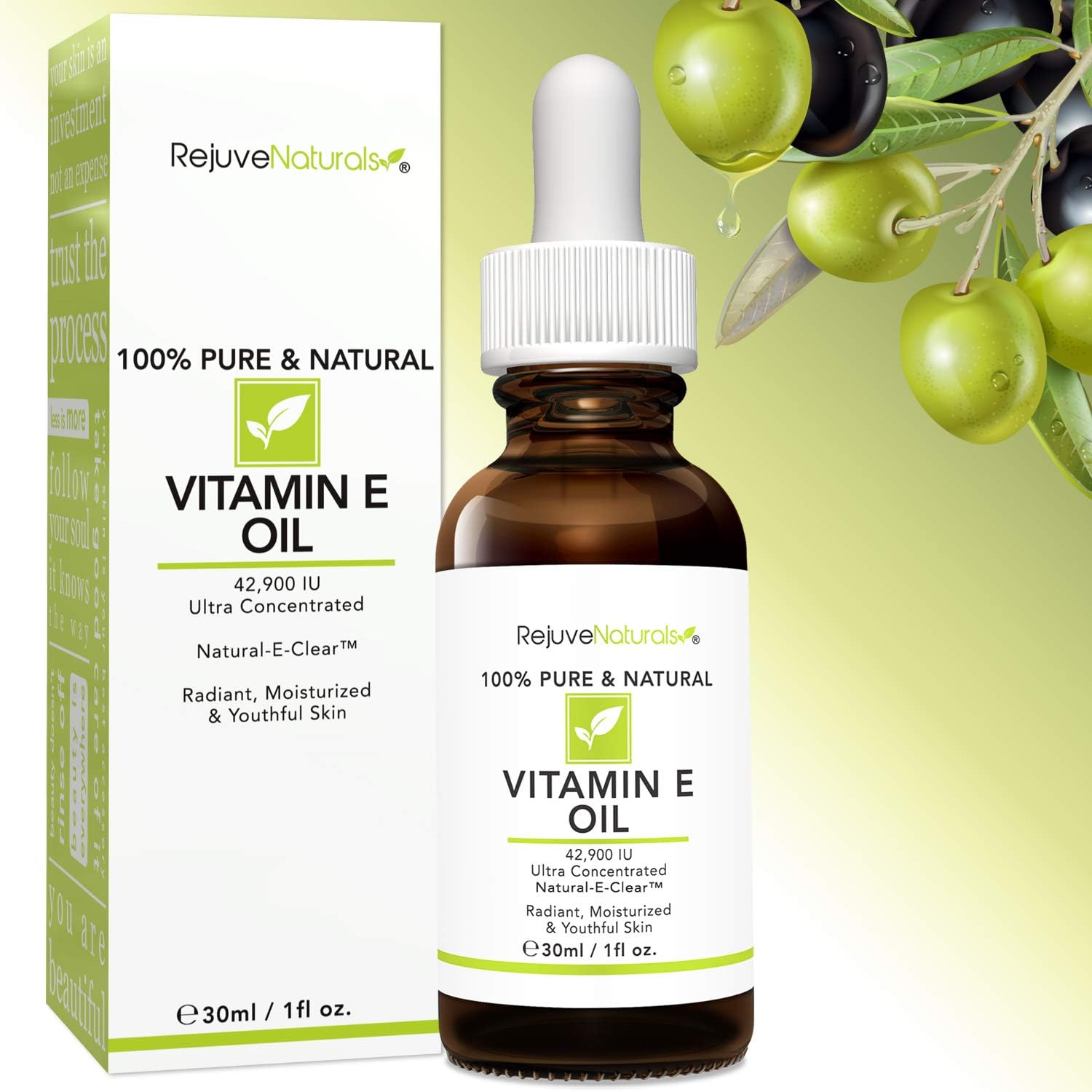 Vitamin E Oil – 100% Pure & Natural, 42,900 IU – Skin-Nourishing Moisture for Dry Skin