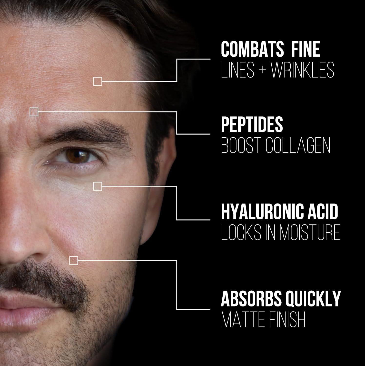 RUGGED & DAPPER - Age Defense Face Moisturizer for Men | 4oz | Hydrating Mens Face Lotion | Unscented + Anti- Aging Formula for Clear Skin | Natural Ingredients | Made in USA