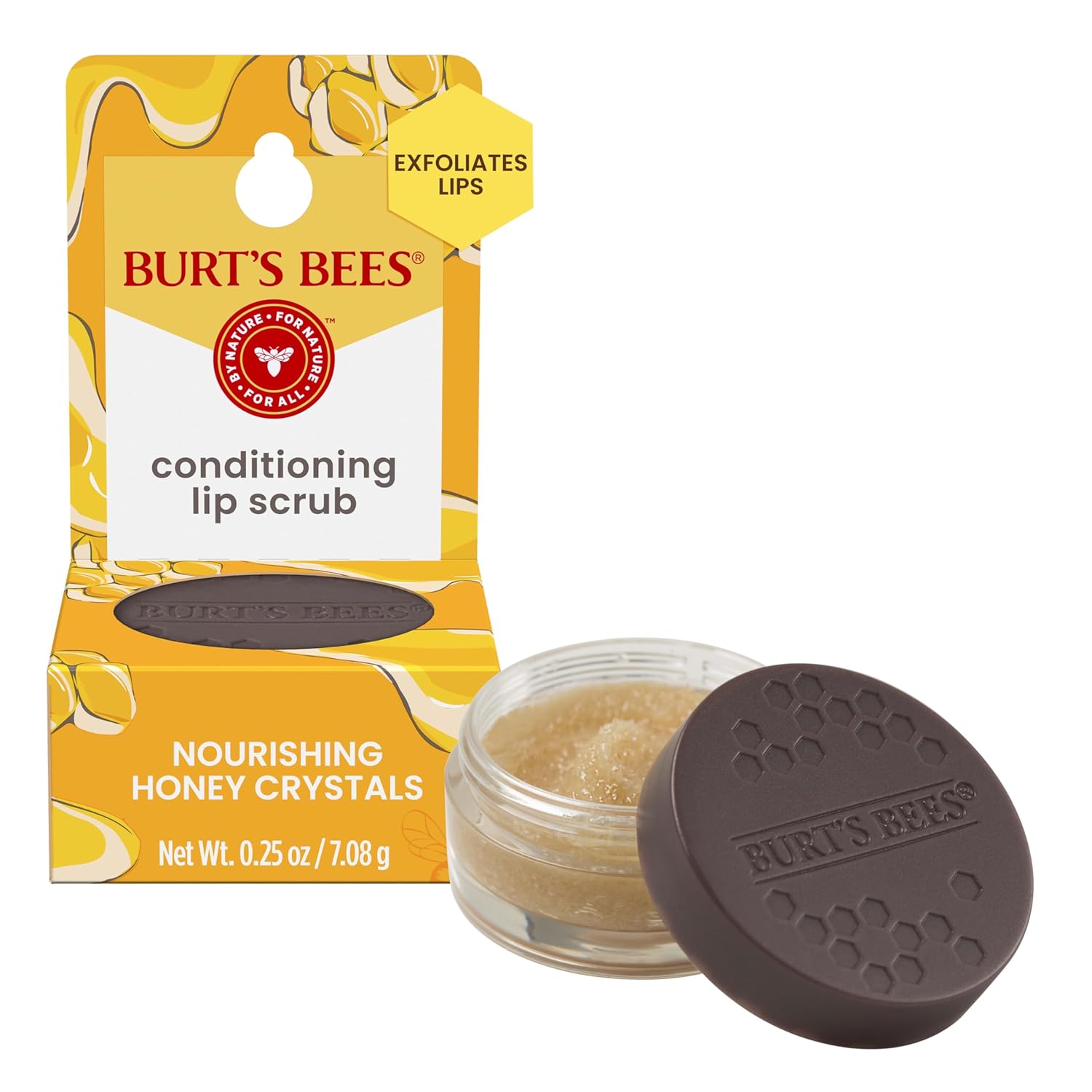 Burt's Bees Overnight Intensive Lip Treatment, 0.25 oz - Moisturizing, Restorative, Reduces Fine Lines, Vitamin E, Ceramides Oils, Leaping Bunny Certified, Compact Jar