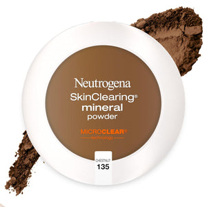 Neutrogena SkinClearing Mineral Acne-Concealing Pressed Powder Compact, Shine-Free & Oil-Absorbing Makeup with Salicylic Acid to Cover, Treat & Prevent Breakouts, Natural Beige 60,.38 oz (Pack of 2)