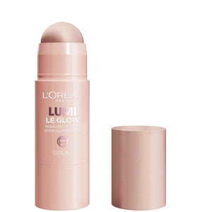 L'Oreal Paris True Match Lumi Le Glass Highlighter Stick, Reflective, Translucent, Glassy Highlighter for Face and Body, 625 Sunset Amour, 0.17 Oz