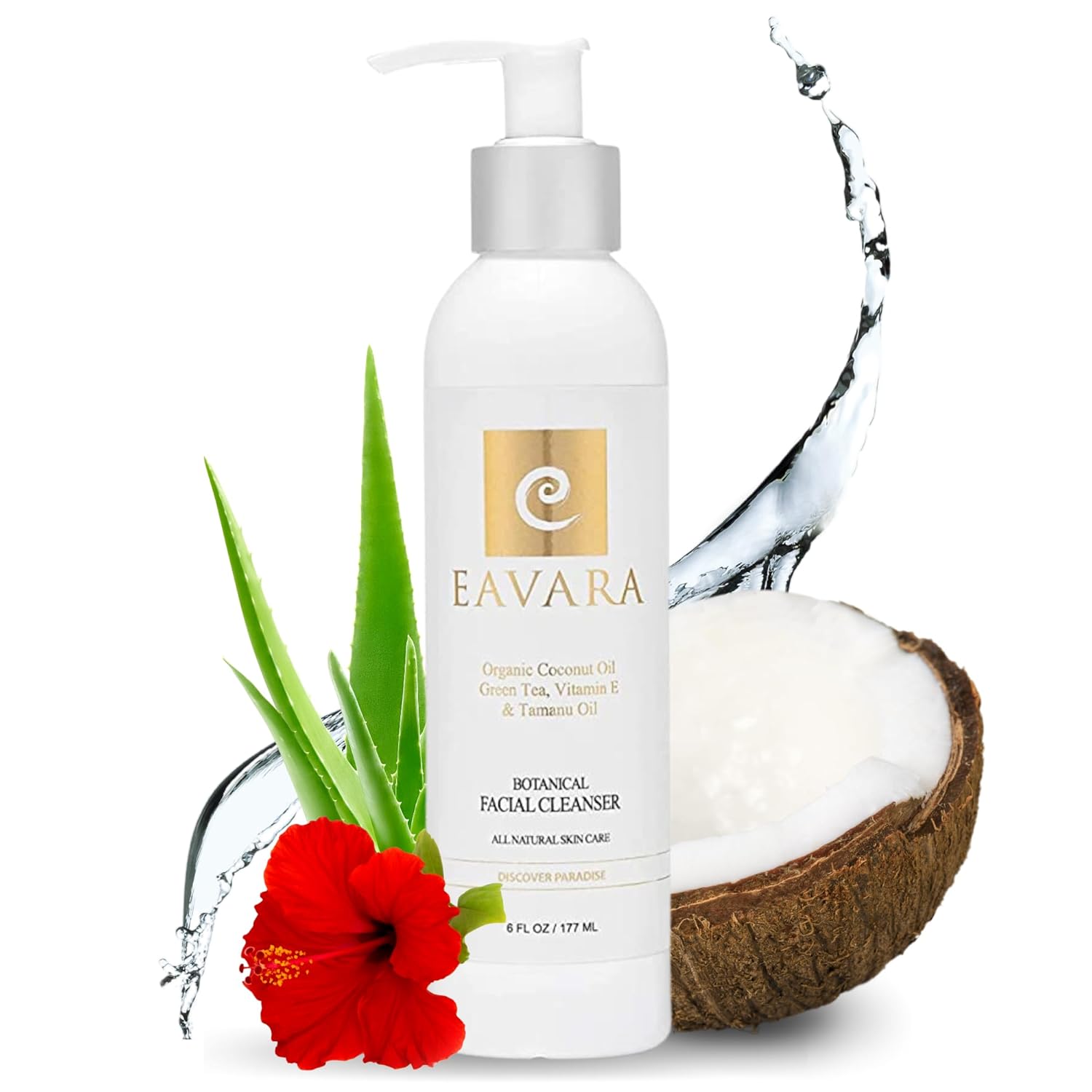 Eavara Organic Face Wash – Gentle, Hydrating Daily Cleanser for All Skin Types, with Activated Charcoal