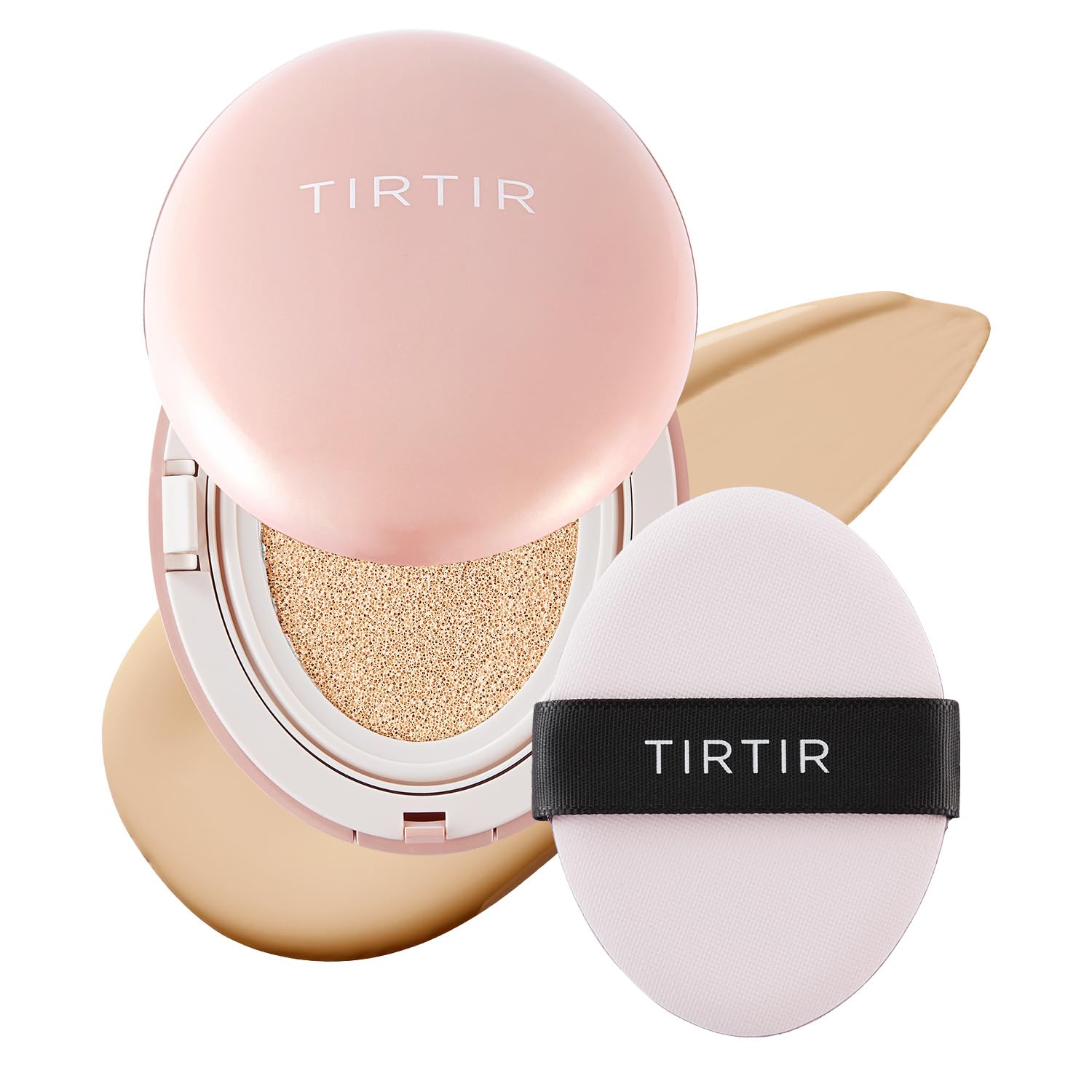 [*Mini Size*] TIRTIR All Cover Pink Cushion | Korean Cushion Foundation, (#23N Sand, 0.15 Fl Oz)