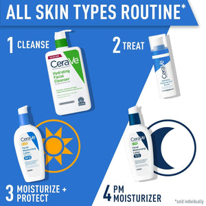 CeraVe PM Facial Moisturizing Lotion, Night Cream with Hyaluronic Acid and Niacinamide, Ultra-Lightweight, Oil-Free Moisturizer for Face, 3 Ounce
