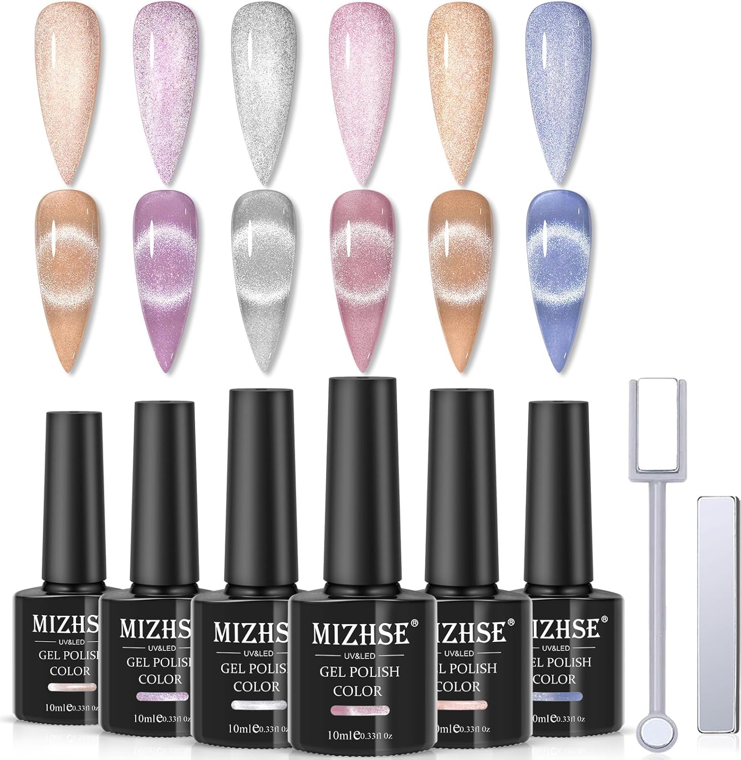 MIZHSE Nail Polish: 15Ml Mermaid Pearl Nail Polish Pink Aurora Effect Nail Polish, Fingernail and Toenail Polish Glossy Long Lasting Nail Polish Trendy DIY at Home Nail Gift Spree
