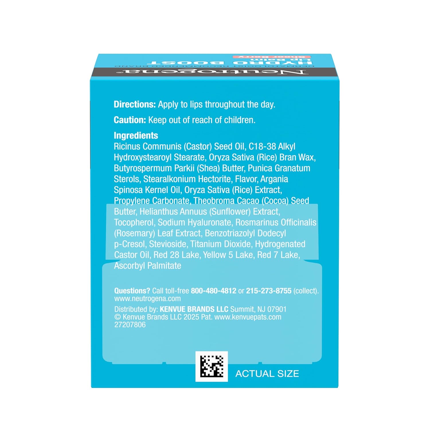 Neutrogena Hydro Boost Hyaluronic Acid Lip Balm, Nourishing Lip balm with Vitamin E Leaves Lips Feeling Hydrated, Sheer Pink Tinted Lip balm with a Sweet Berry Flavor, Sheer Berry, 0.5 oz