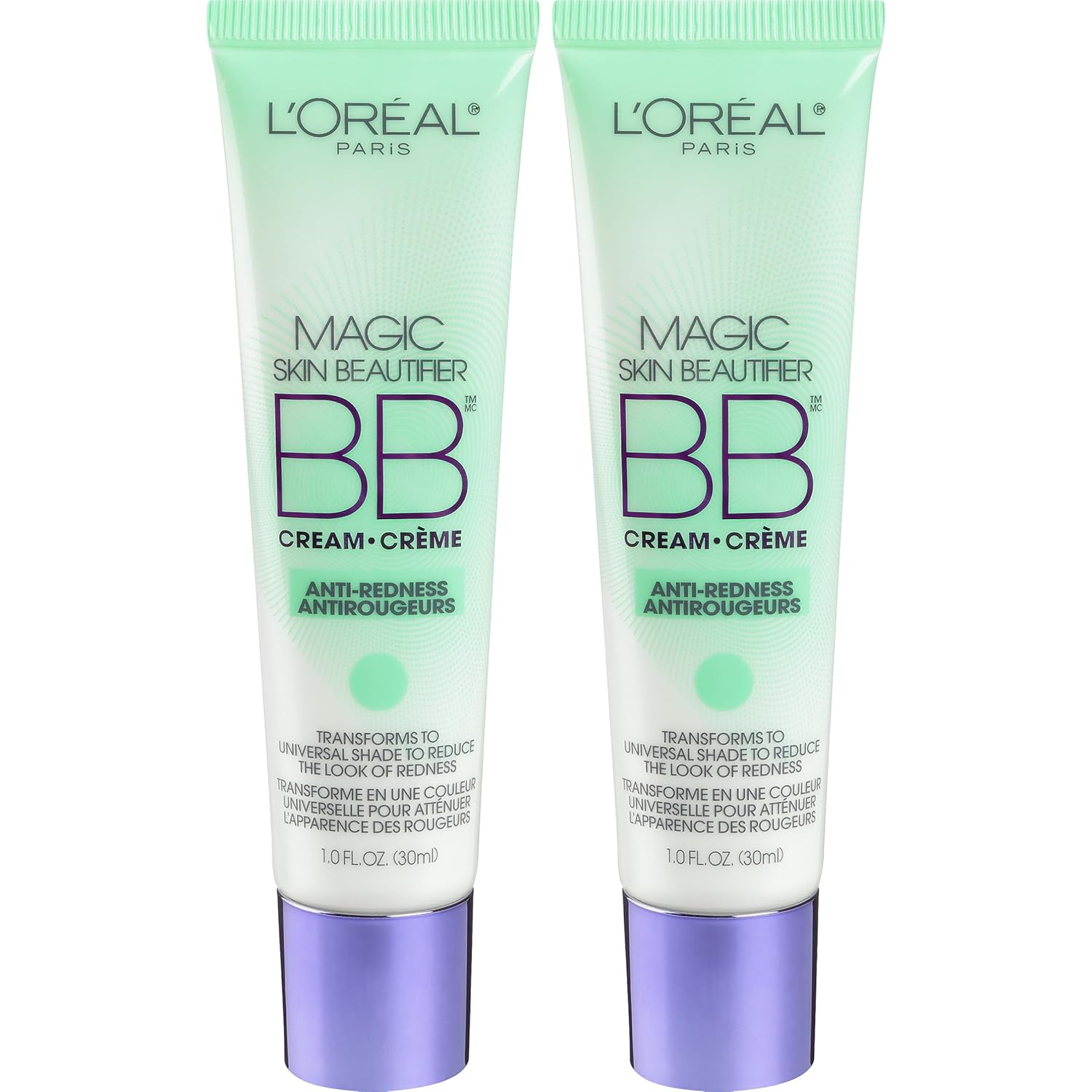 L'Oréal Paris Makeup Magic Skin Beautifier BB Cream Tinted Moisturizer, Anti-Redness, 1 fl oz, 1 Count