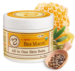Sweet Bee Naturals - All-in-One Balm & Ointment for Face & Body, Multipurpose Moisturizer for Dryness, Burns, & Irritation, Nourishing Bee Magic Skin Care Essentials - 1 Jar (4oz)