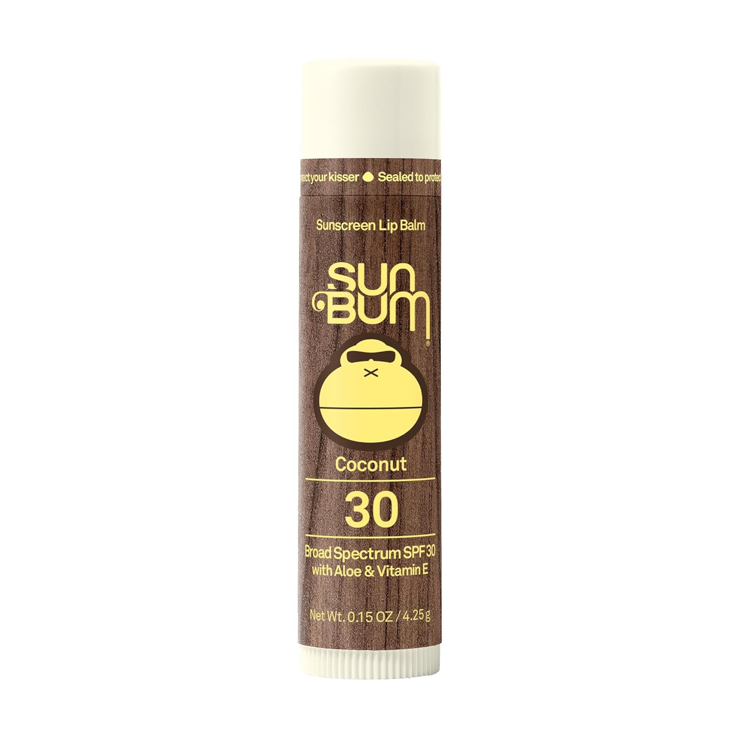Sun Bum SPF 30 Sunscreen Watermelon Lip Balm - Moisturizing Aloe Vera and Vitamin E - Vegan and Cruelty Free - Broad Spectrum UVA/UVB Lip Protection - 0.15 oz Stick