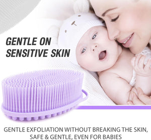 Avilana Silicone Body Scrubber – Dual-Sided Exfoliator for Men & Women, Gentle Loofah Alternative, Easy-to-Clean Silicone Shower Scrubber