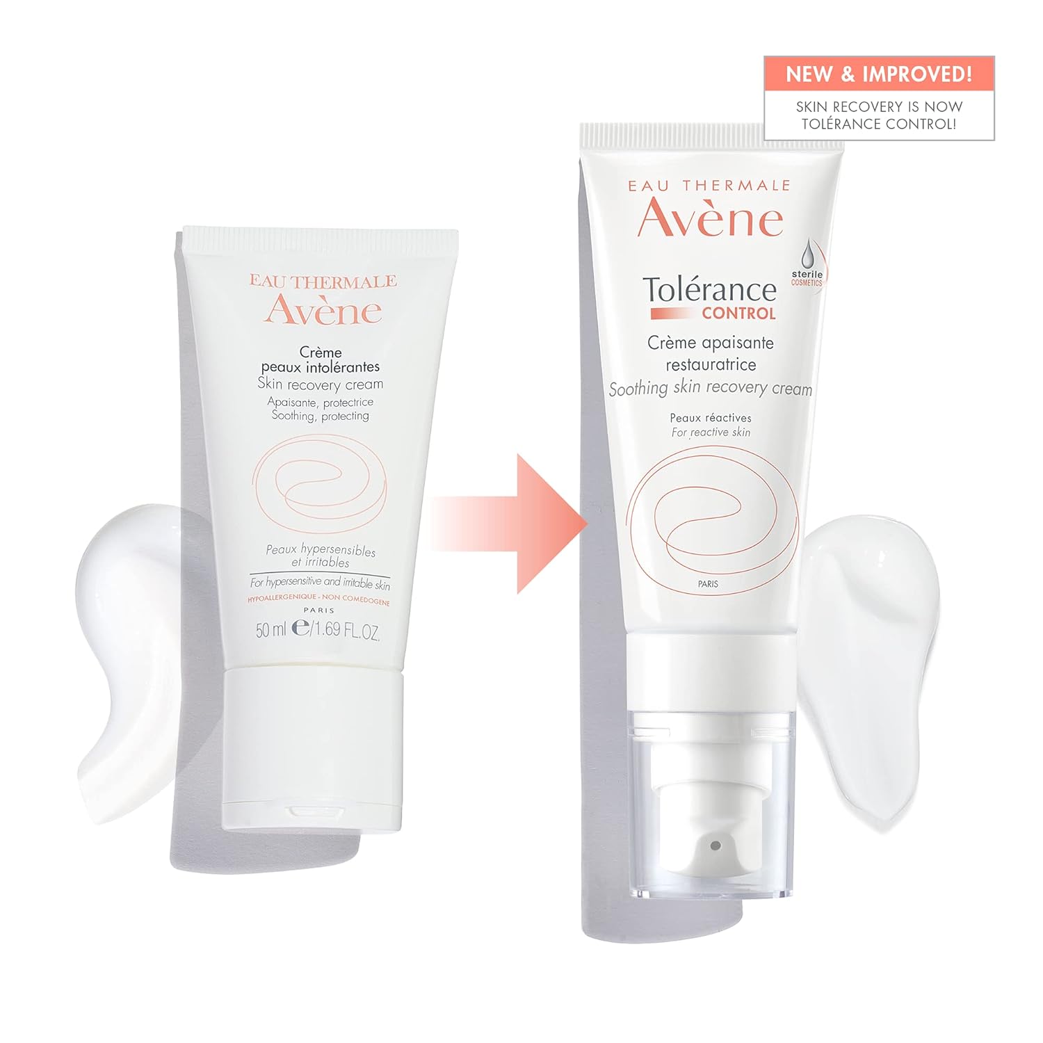 Avène Tolerance Control Soothing Skin Recovery Cream, for Hypersensitive Dry Skin, Restores Skin Barrier, Calms sensations of skin discomfort, Sterile Pump, Face Moisturizer, Fragrance-Free 1.3 Fl Oz