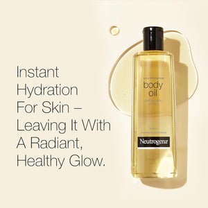 Neutrogena Body Oil Light Sesame Formula, Twin Pack of 16 fl oz, Radiant Glow Moisturizer for Dry Skin, Bath & Shower Oil For Smooth and Hydrated Skin