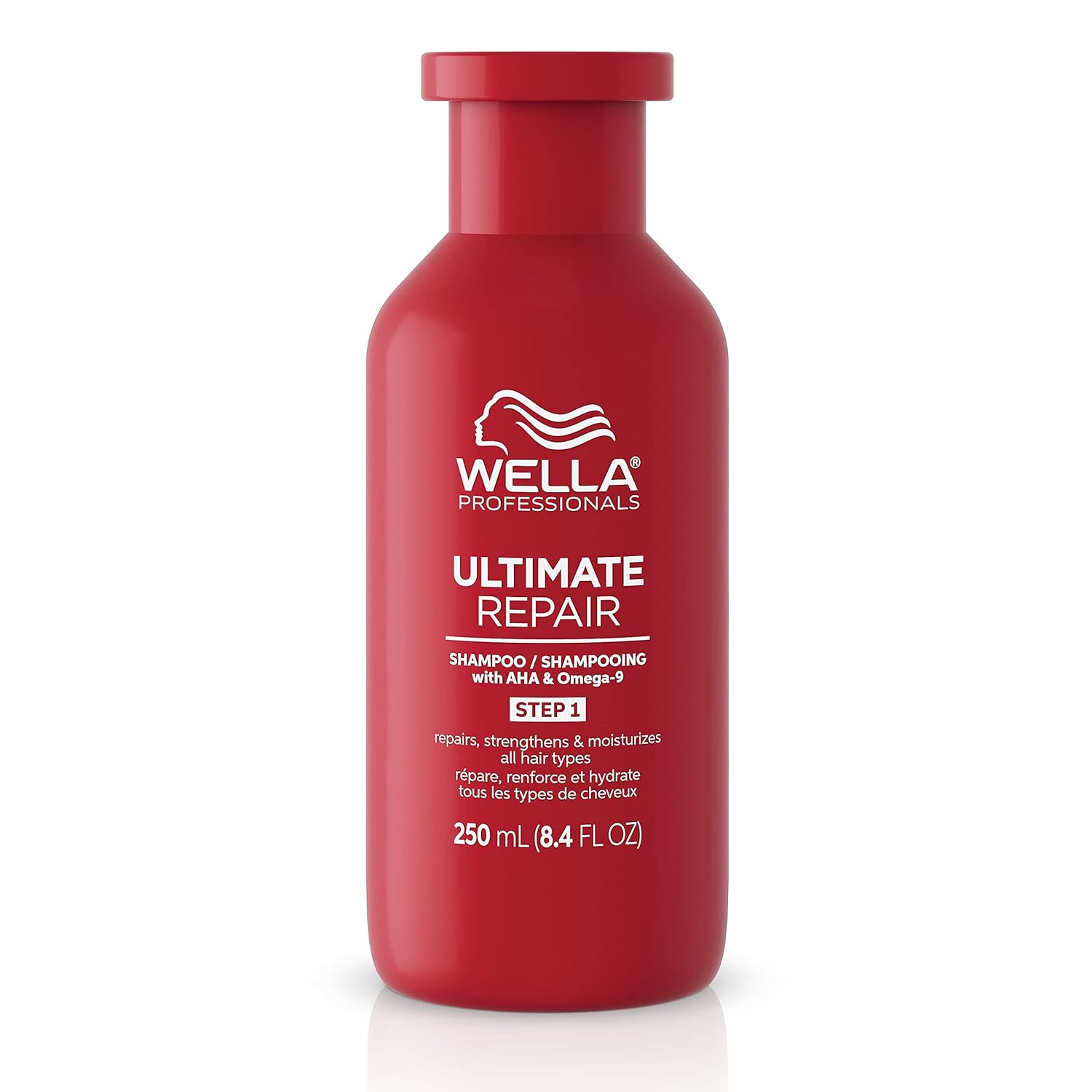 Wella Professionals ULTIMATE REPAIR Shampoo for Damaged Hair | Repairs, Strengthens, & Moisturizes with AHA & Omega-9 | For All Hair Types