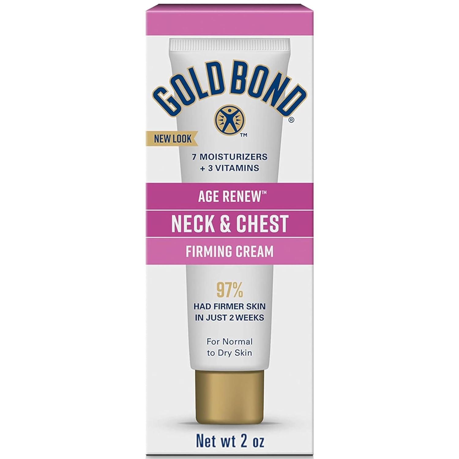 Gold Bond Age Renew Neck & Chest Firming Age Renew Cream, 2 oz., Clinically Tested Skin Firming Cream