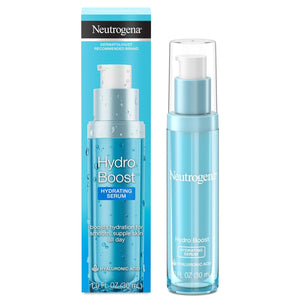 Neutrogena Hydro Boost Hydrating Hyaluronic Acid Serum, Hydrating Face Moisturizer For Dry Skin, Oil-Free Non-Comedogenic Moisturizer, 1 FL OZ