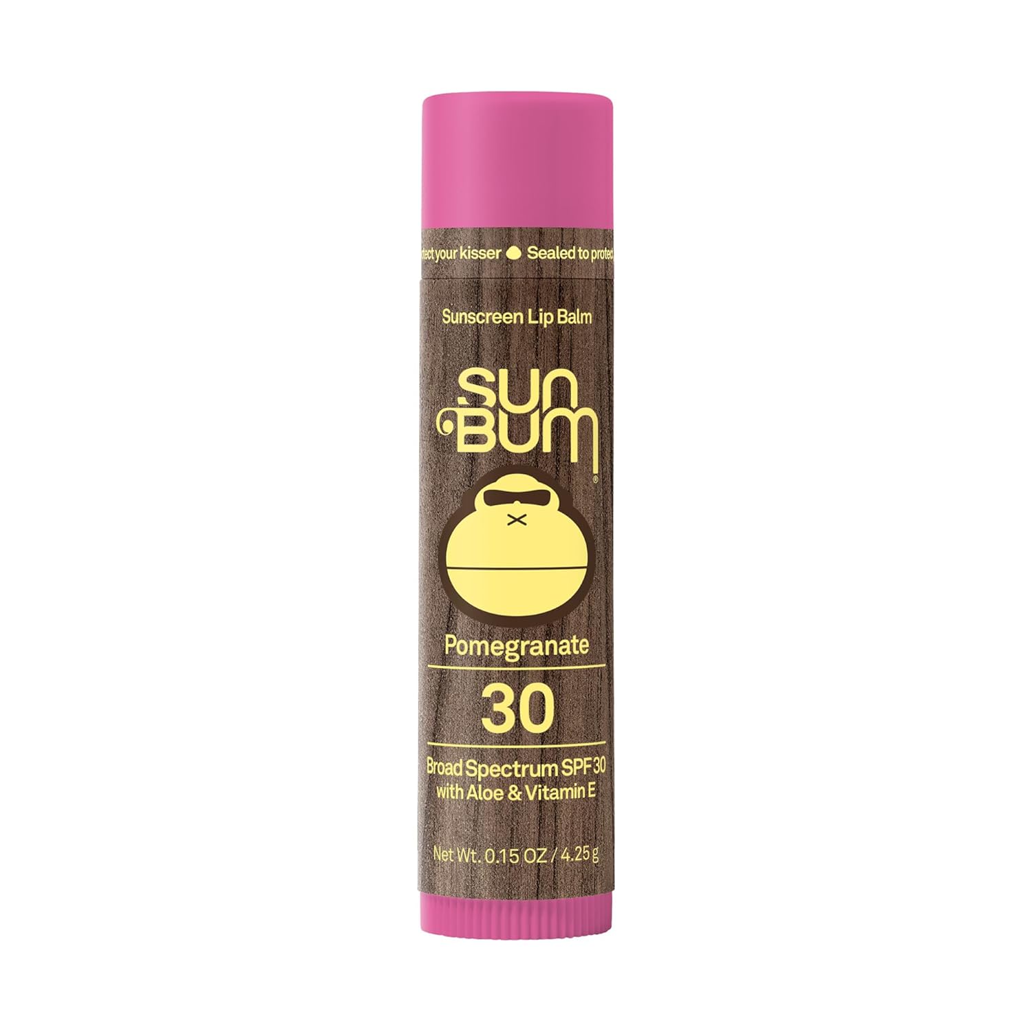Sun Bum SPF 30 Sunscreen Watermelon Lip Balm - Moisturizing Aloe Vera and Vitamin E - Vegan and Cruelty Free - Broad Spectrum UVA/UVB Lip Protection - 0.15 oz Stick