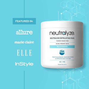 Exfoliating Acne Treatment Pads (100 Count) - Dual Textured Face Wipes with 2% Salicylic Acid & 2% Mandelic Acid - Toner Pads for Acne Prone Skin, Face & Body Wipes for Teens & Adults
