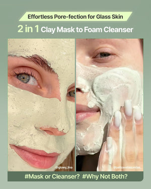FULLY Green Tomato Clay Mask Cleanser, Pore Purifying with 49% Green Tomato Extract, Sebum & Clogged Pore Care, Exfoliation, Fragrance-Free, Vegan & Dermatologically Tested, 4.05 fl.oz
