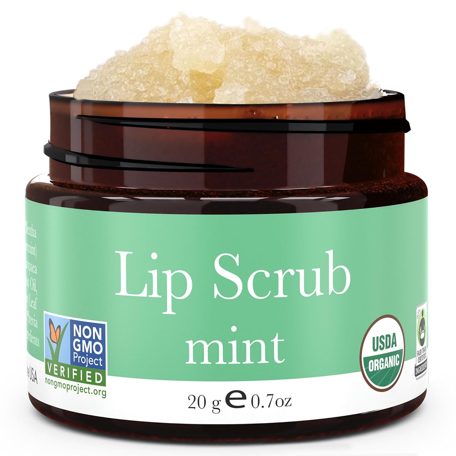 USDA Organic Lip Scrub Berry - USA Made with Natural Ingredients, Lips Exfoliator, Moisturizing Scrub for Dry Lips, Lip Sugar Scrubber Exfoliator for Smooth Lips, Small Beauty Gifts