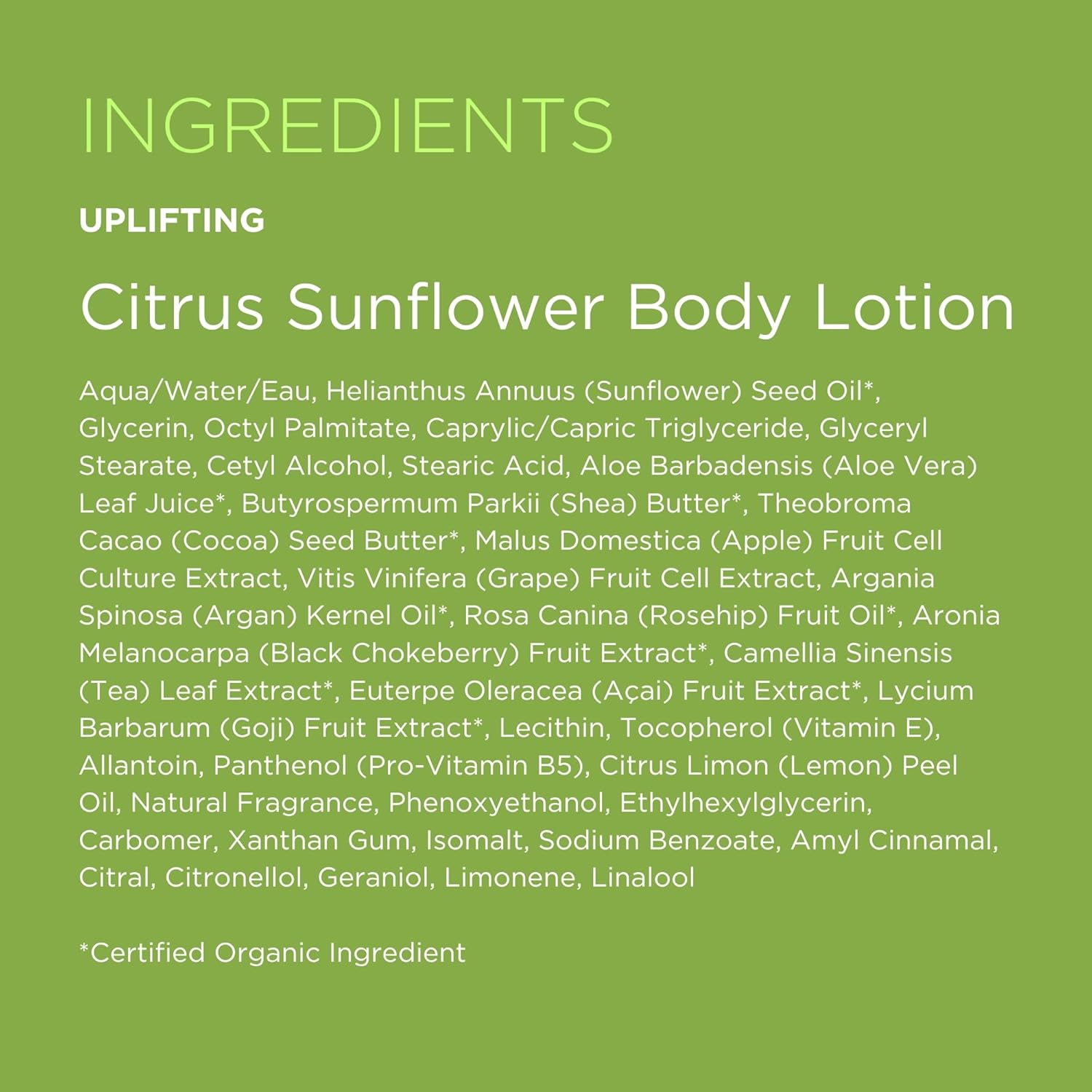 Andalou Naturals Citrus Sunflower Uplifting Body Lotion, 8 fl.oz (Packaging may vary)