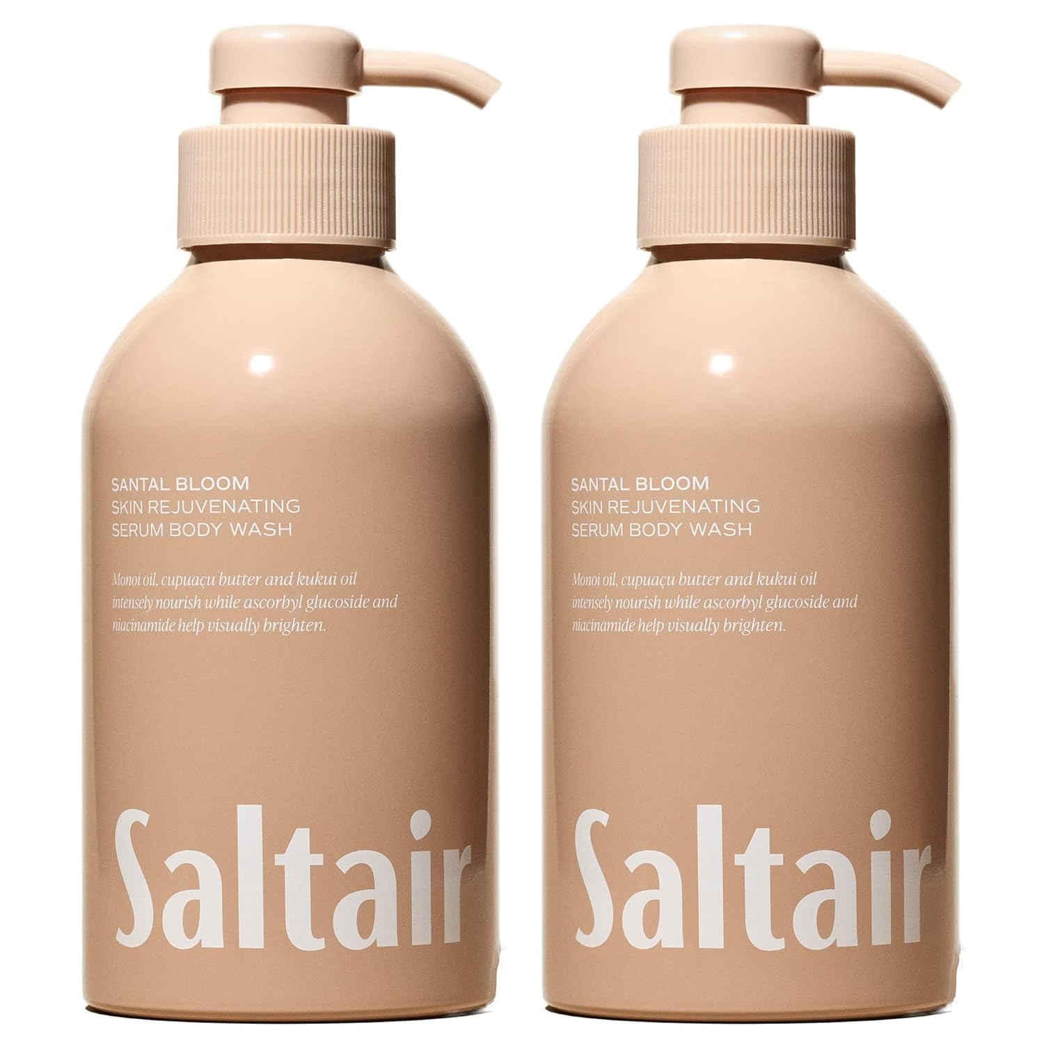 Saltair Body Wash, Signature Scents 2-Pack. Moisturizing Body Cleanser with Monoi Oil and Cupuacu Butter. Luxury Shower Gel for Women and Men. Vegan, Cruelty-Free, Paraben-Free. 2x 17oz Pump Bottles